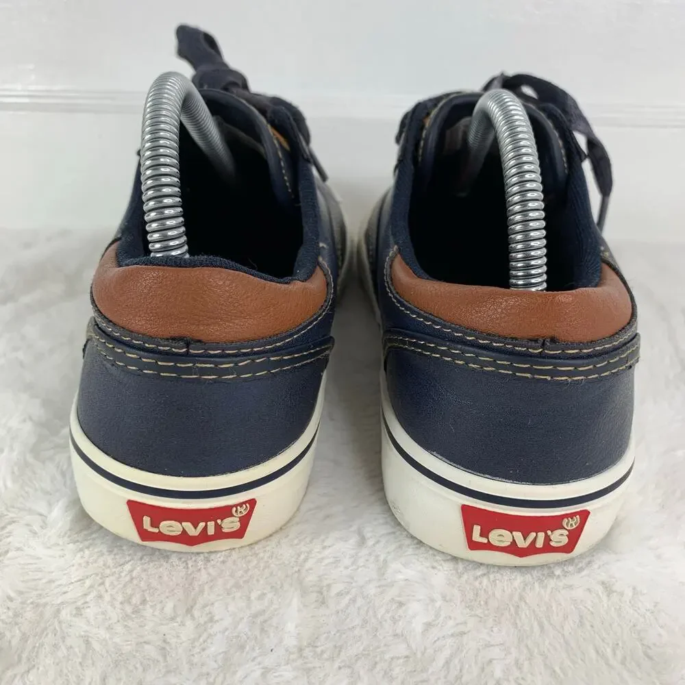 Levi's Ethan C Nappa Sneakers Men’s Size 7.5 Navy Blue Low Top Casual